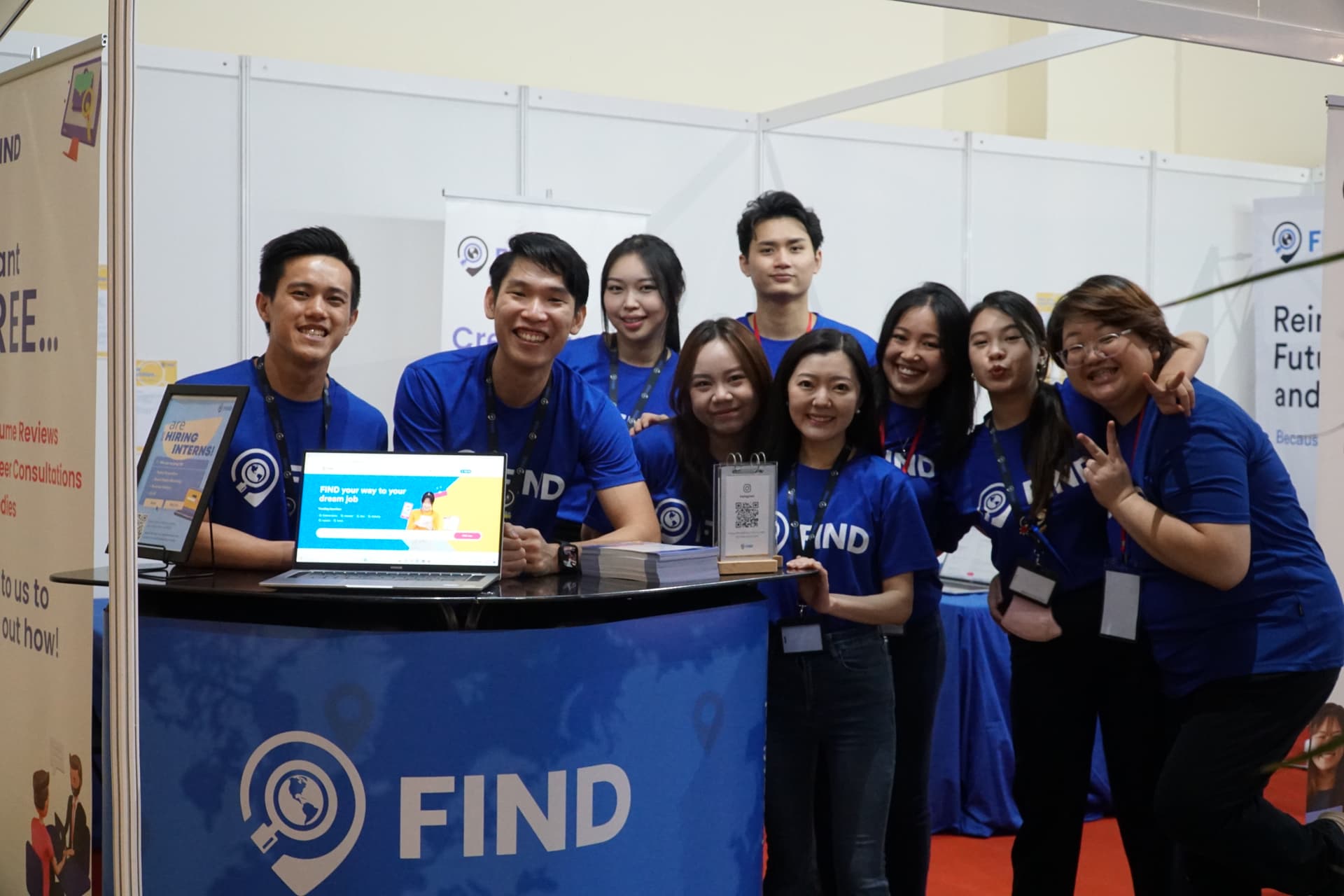 FIND Talents team at recruitment booth